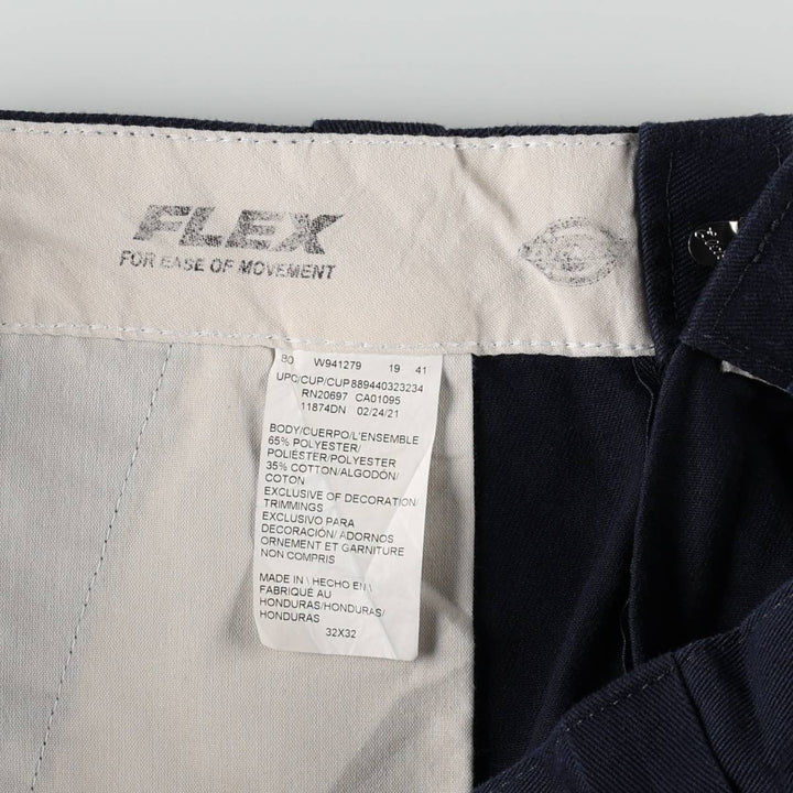 Dickies 874 Original Fit FLEX Work Pants, Men's W32 (approx.) polyester navy blue type Vintage Second Hand