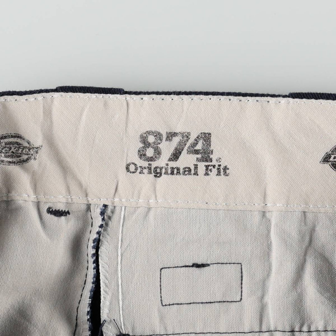 Dickies 874 Original Fit FLEX Work Pants, Men's W32 (approx.) polyester navy blue type Vintage Second Hand
