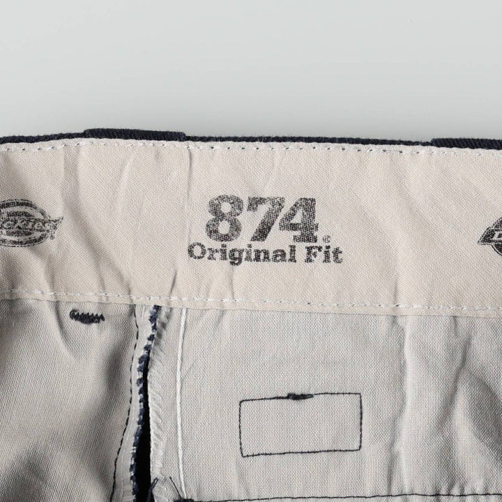 Dickies 874 Original Fit FLEX Work Pants, Men's W32 (approx.) polyester navy blue type Vintage Second Hand