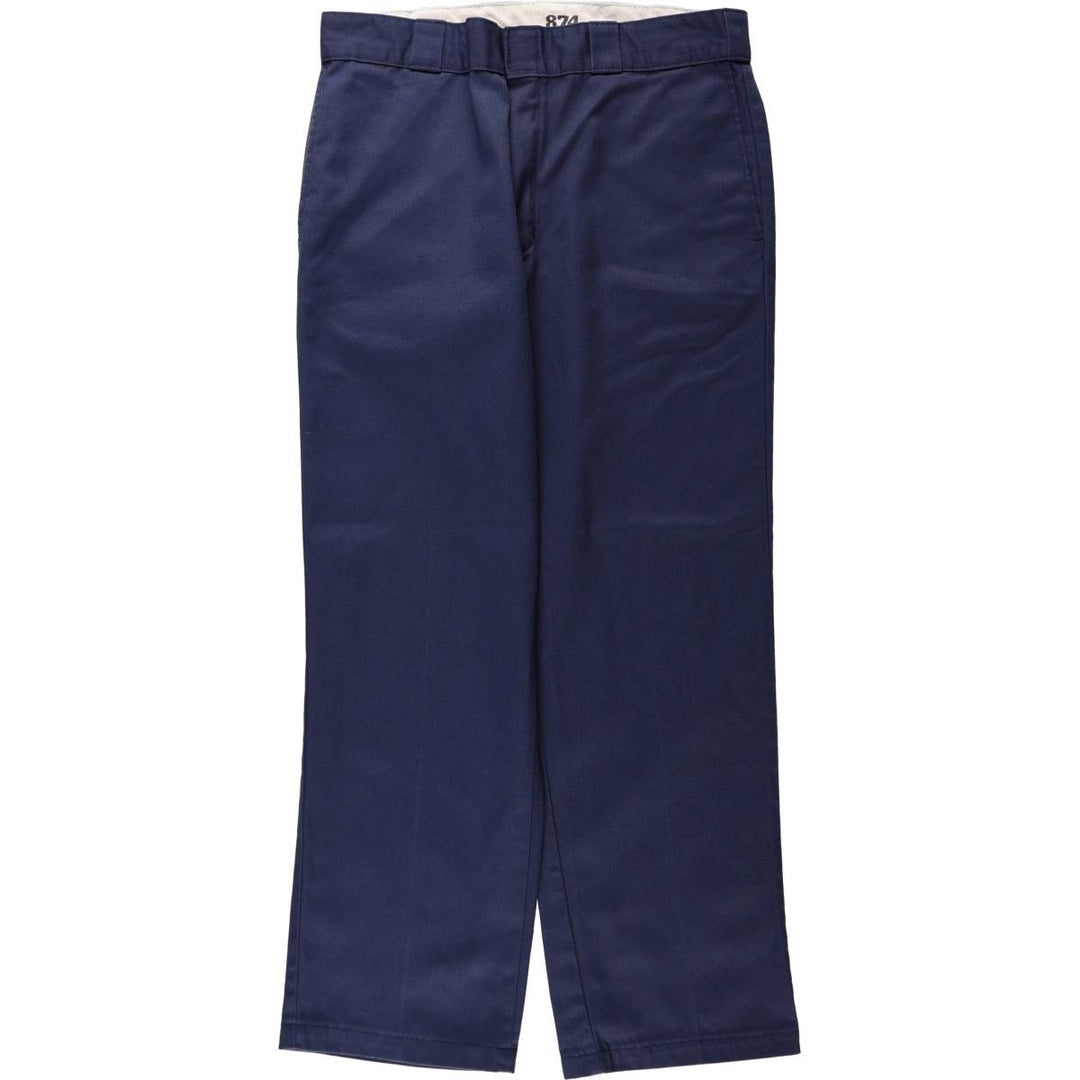 Dickies 874 Original Fit Work Pants, Men's, Size W34 polyester navy blue type Vintage Second Hand