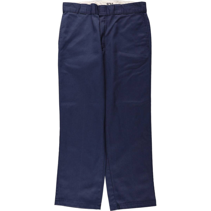 Dickies 874 Original Fit Work Pants, Men's, Size W34 polyester navy blue type Vintage Second Hand