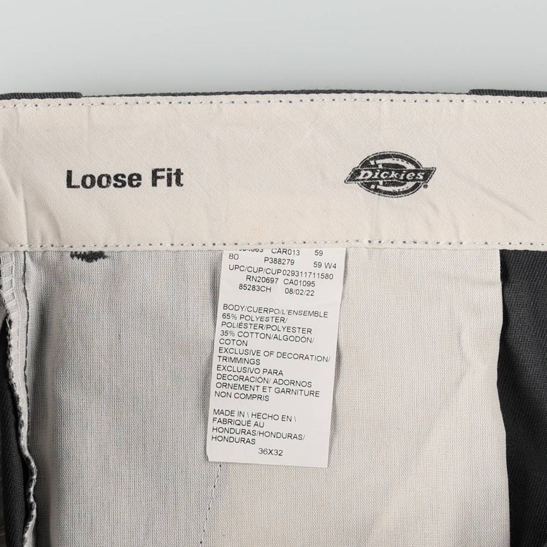 Dickies Loose Fit Work Pants, Men's, Size 36 polyester gray type Vintage Second Hand