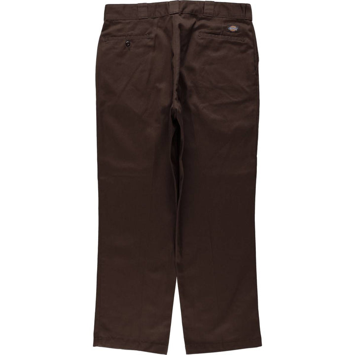 Dickies Work Pants Men's W37 polyester brown type Vintage Second Hand