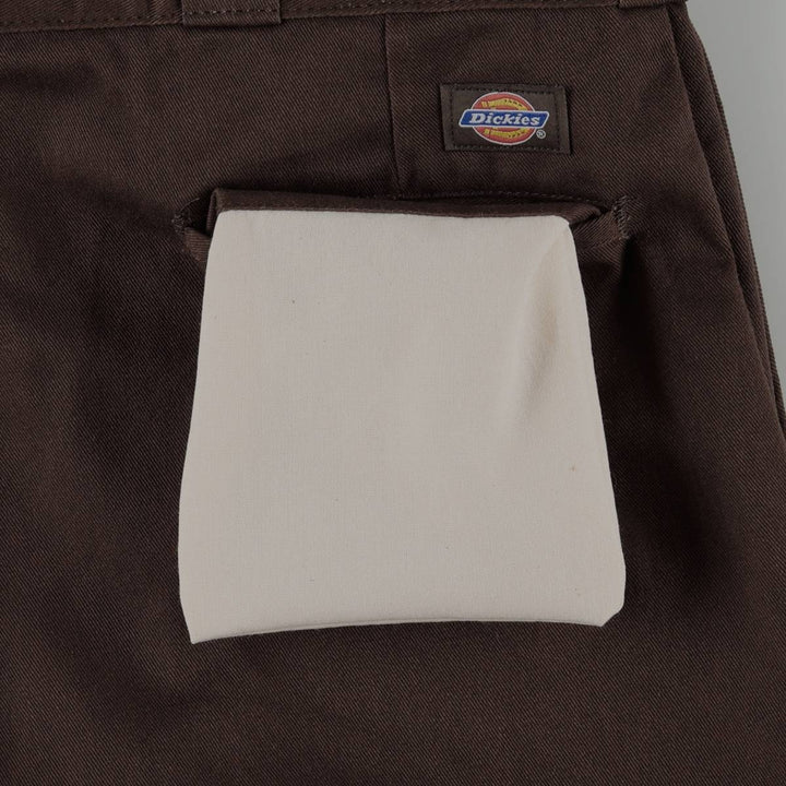 Dickies Work Pants Men's W37 polyester brown type Vintage Second Hand