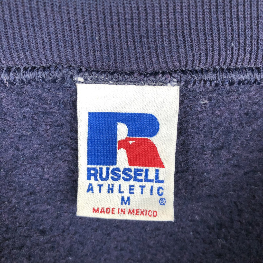 90'S Russell College Sweatshirt, Men's M Size Vintage cotton navy blue type Vintage Second Hand