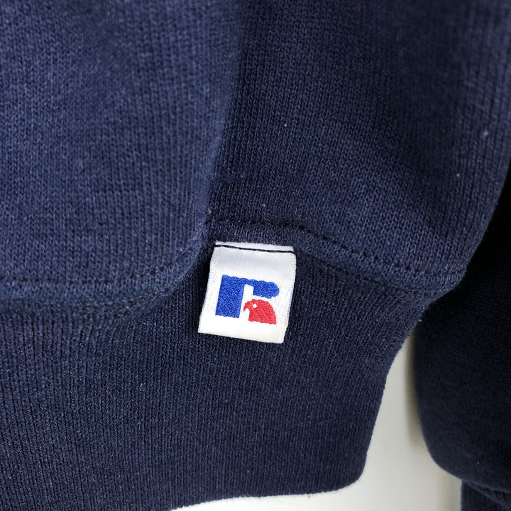 90'S Russell College Sweatshirt, Men's M Size Vintage cotton navy blue type Vintage Second Hand