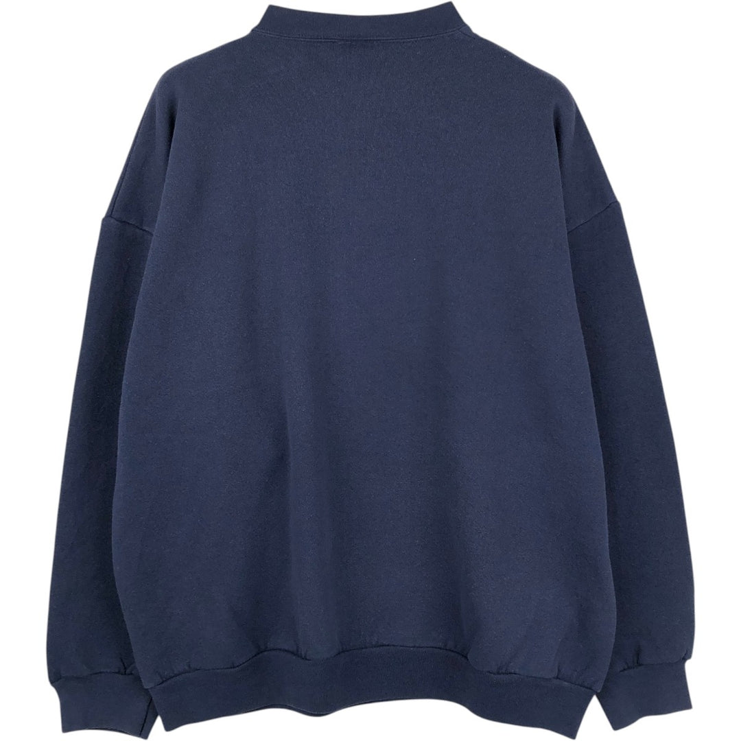 TSI Printed Sweatshirt, Men's XL (equivalent), Crew Neck cotton navy blue type Vintage Second Hand