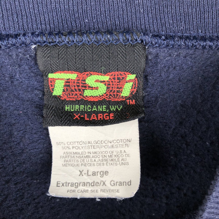 TSI Printed Sweatshirt, Men's XL (equivalent), Crew Neck cotton navy blue type Vintage Second Hand