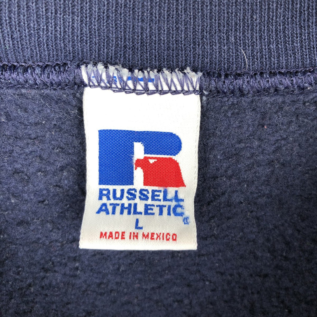 90'S Russell College Sweatshirt, Men's Size L, Vintage cotton navy blue type Vintage Second Hand