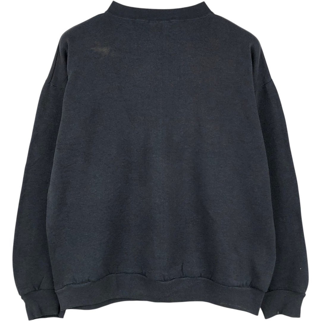90'S TSI IOWA University of Iowa College Character Sweatshirt, Men's Size L (approx.), Vintage cotton navy blue type Vintage Second Hand