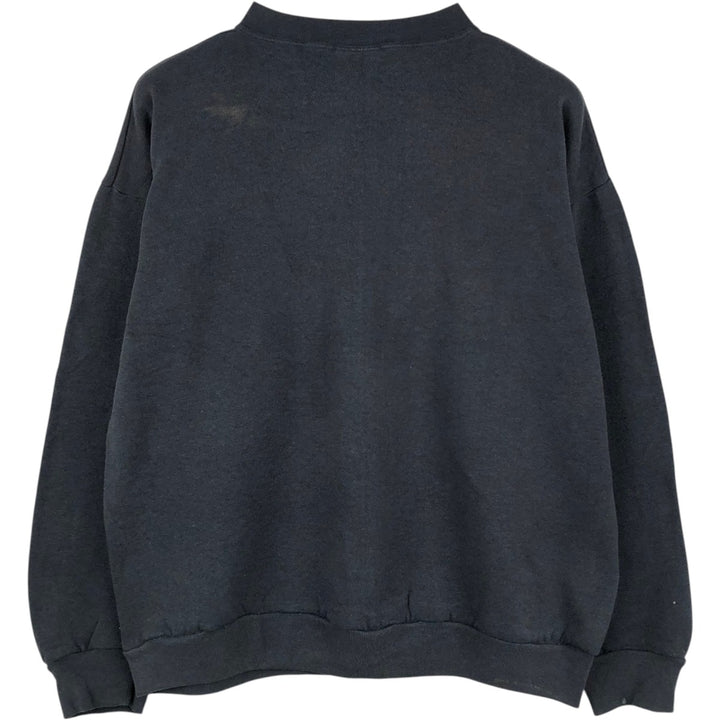 90'S TSI IOWA University of Iowa College Character Sweatshirt, Men's Size L (approx.), Vintage cotton navy blue type Vintage Second Hand