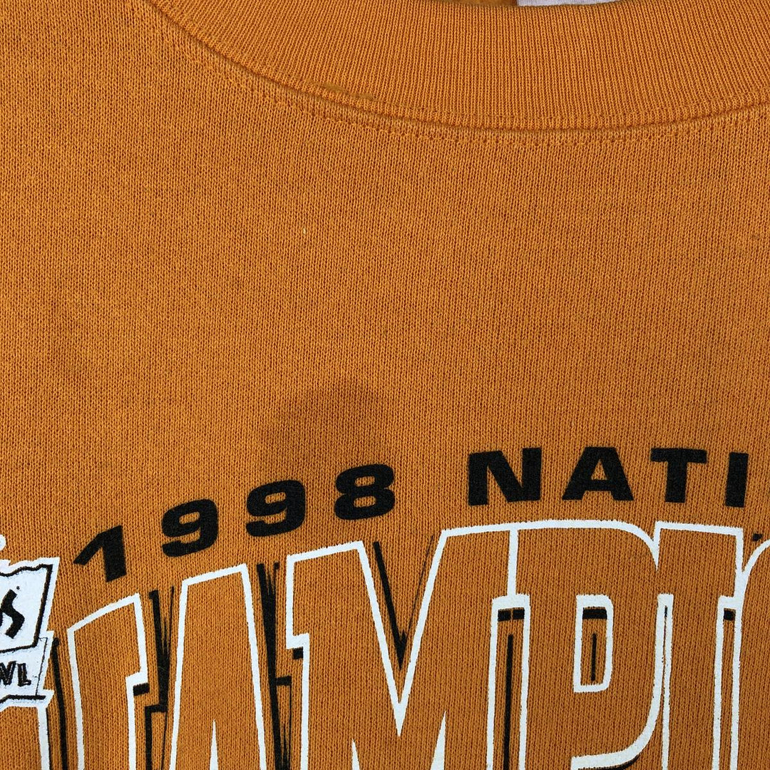 90'S CSA College Sweatshirt, Made in USA, Men's XL equivalent, Vintage cotton orange type Vintage Second Hand