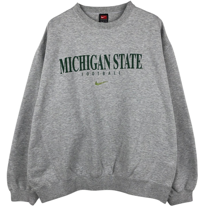2000'S Nike Team Print Sweatshirt (Men's Size XL) cotton gray type Vintage Second Hand