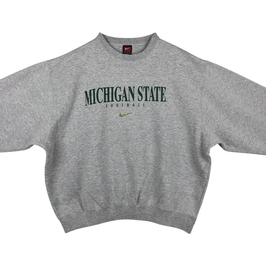 2000'S Nike Team Print Sweatshirt (Men's Size XL) cotton gray type Vintage Second Hand