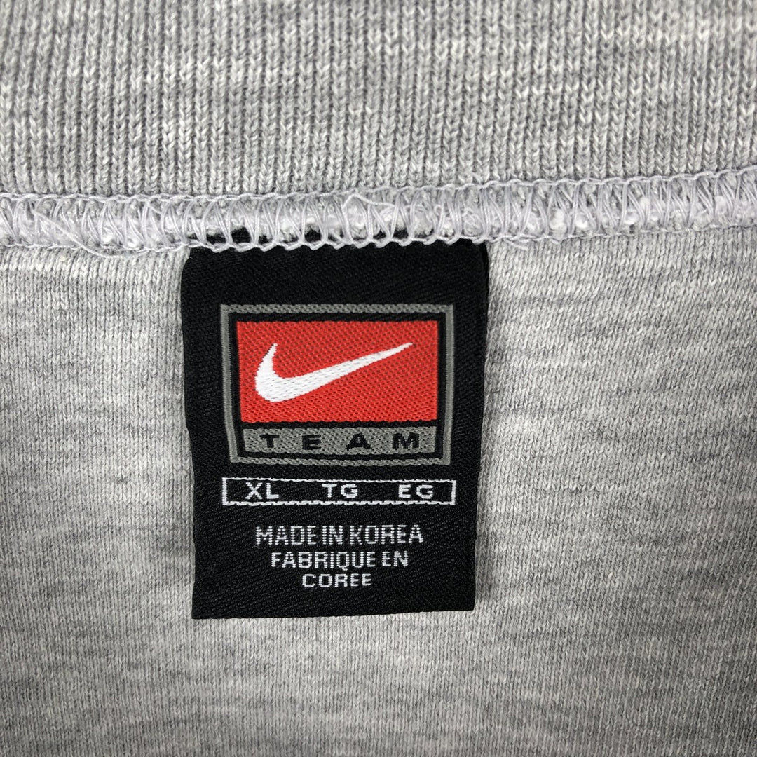 2000'S Nike Team Print Sweatshirt (Men's Size XL) cotton gray type Vintage Second Hand