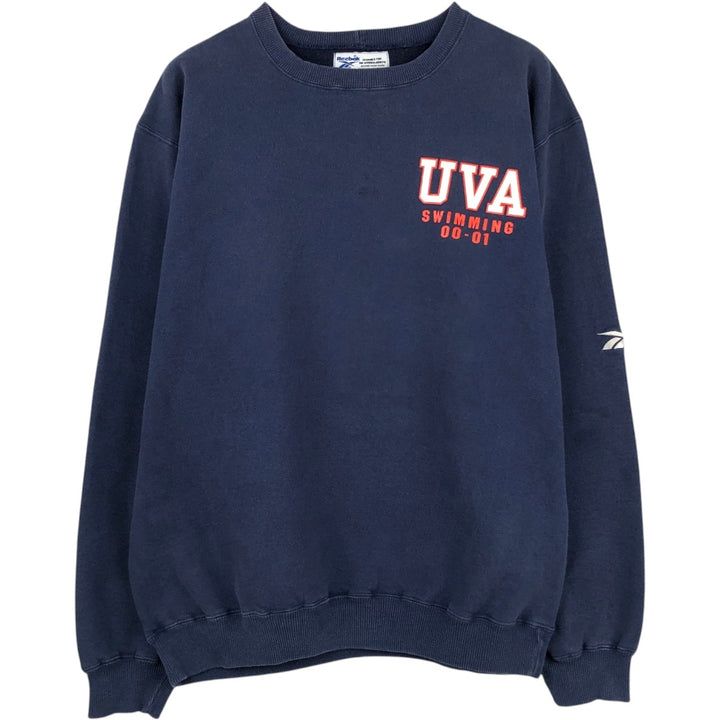 Reebok printed sweatshirt, made in the USA, men's size L equivalent. unclear navy blue type Vintage Second Hand
