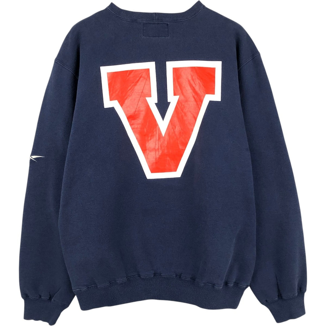 Reebok printed sweatshirt, made in the USA, men's size L equivalent. unclear navy blue type Vintage Second Hand