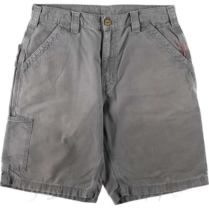 Carhartt Original Fit Duck Canvas Painter Shorts (Men's W33 equivalent) cotton gray type Vintage Second Hand