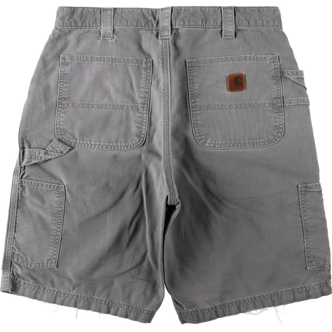 Carhartt Original Fit Duck Canvas Painter Shorts (Men's W33 equivalent) cotton gray type Vintage Second Hand