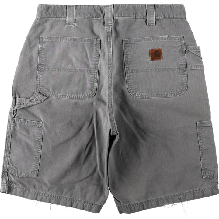 Carhartt Original Fit Duck Canvas Painter Shorts (Men's W33 equivalent) cotton gray type Vintage Second Hand