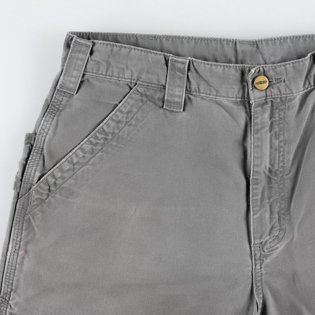 Carhartt Original Fit Duck Canvas Painter Shorts (Men's W33 equivalent) cotton gray type Vintage Second Hand