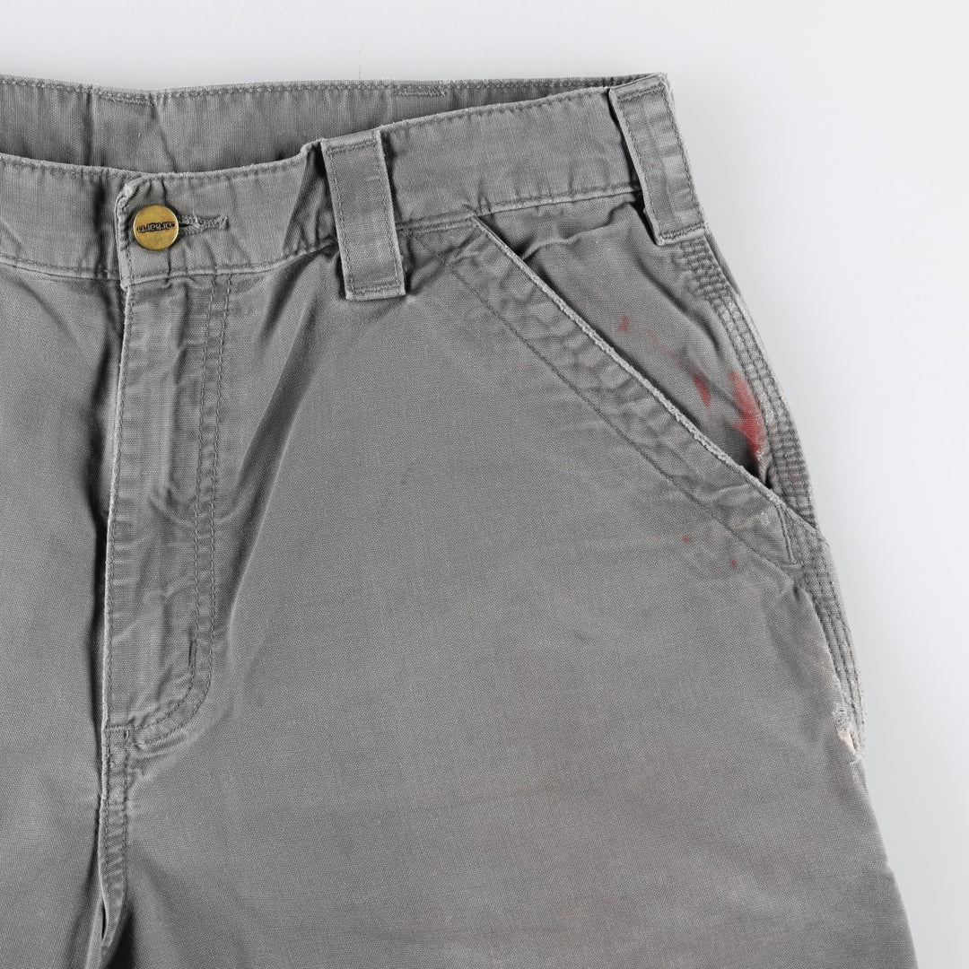 Carhartt Original Fit Duck Canvas Painter Shorts (Men's W33 equivalent) cotton gray type Vintage Second Hand