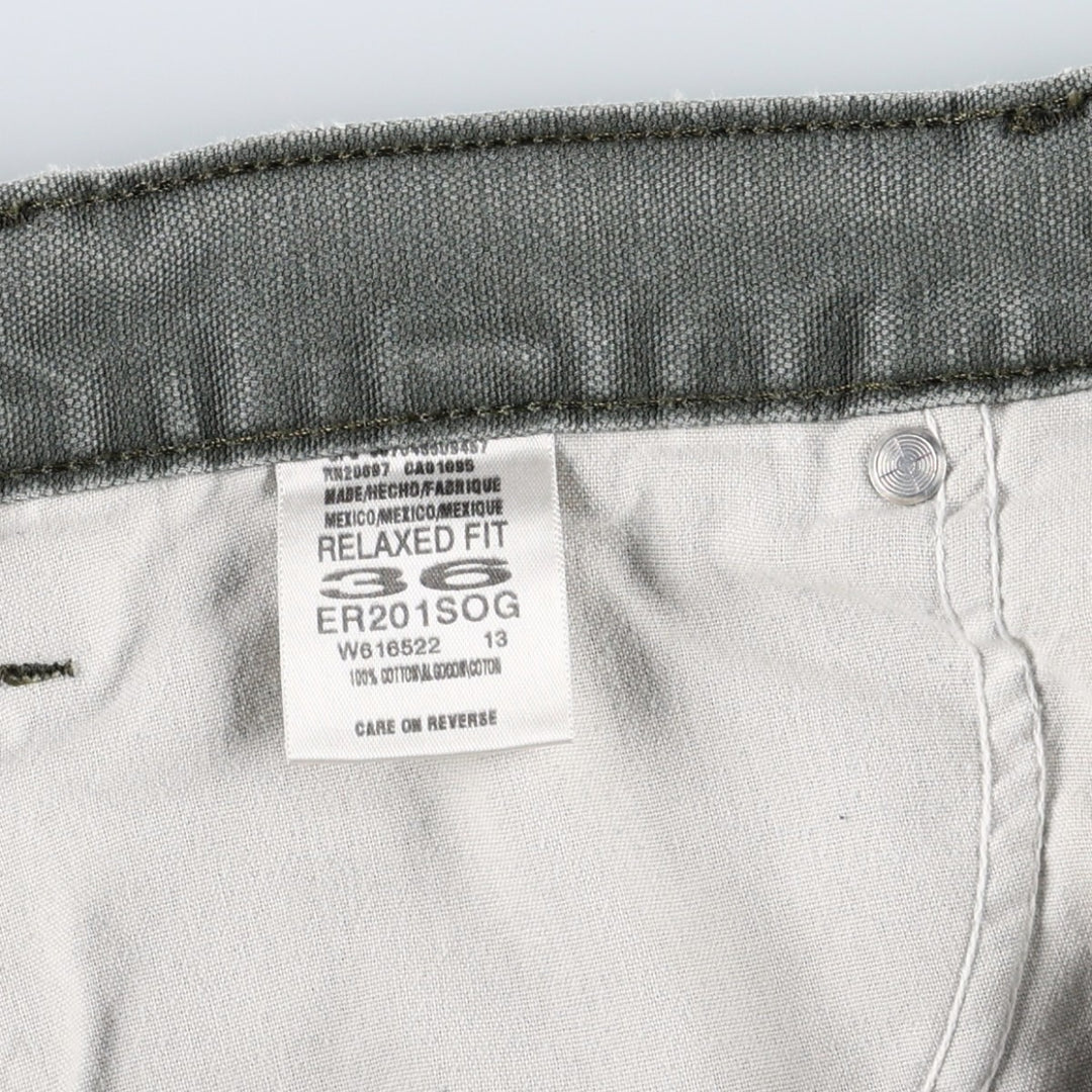 Dickies Relaxed Fit Duck Cargo Shorts (Men's W35 equivalent) cotton gray type Vintage Second Hand