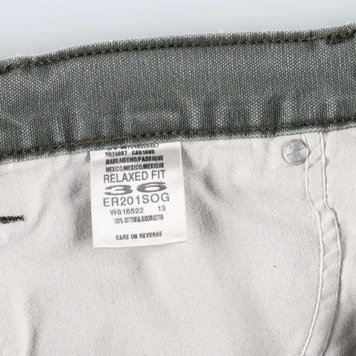Dickies Relaxed Fit Duck Cargo Shorts (Men's W35 equivalent) cotton gray type Vintage Second Hand