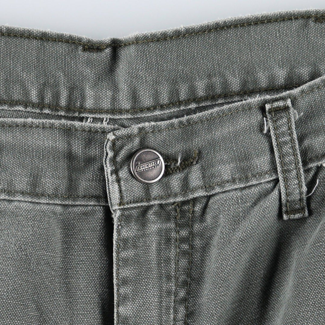 Dickies Relaxed Fit Duck Cargo Shorts (Men's W35 equivalent) cotton gray type Vintage Second Hand