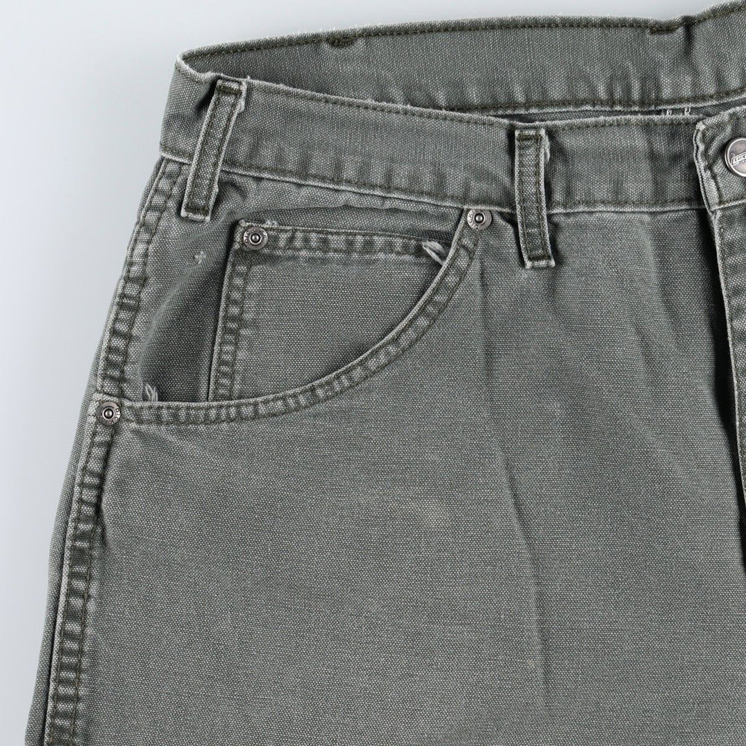 Dickies Relaxed Fit Duck Cargo Shorts (Men's W35 equivalent) cotton gray type Vintage Second Hand