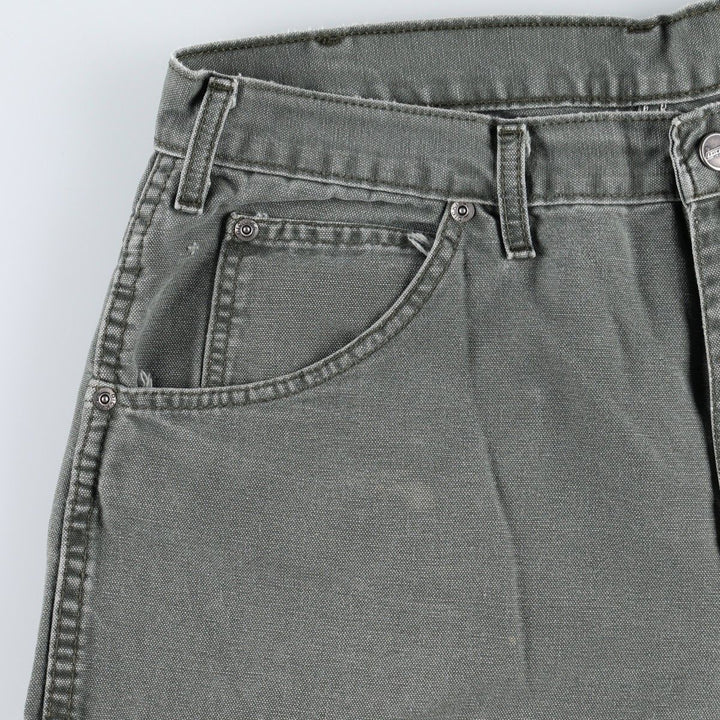 Dickies Relaxed Fit Duck Cargo Shorts (Men's W35 equivalent) cotton gray type Vintage Second Hand