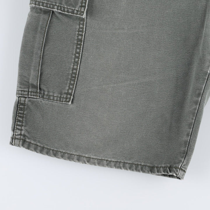 Dickies Relaxed Fit Duck Cargo Shorts (Men's W35 equivalent) cotton gray type Vintage Second Hand