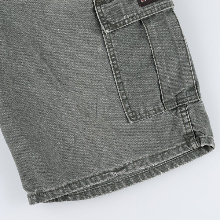 Dickies Relaxed Fit Duck Cargo Shorts (Men's W35 equivalent) cotton gray type Vintage Second Hand