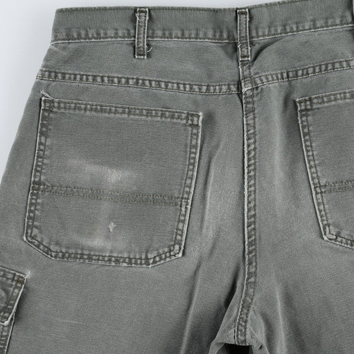 Dickies Relaxed Fit Duck Cargo Shorts (Men's W35 equivalent) cotton gray type Vintage Second Hand
