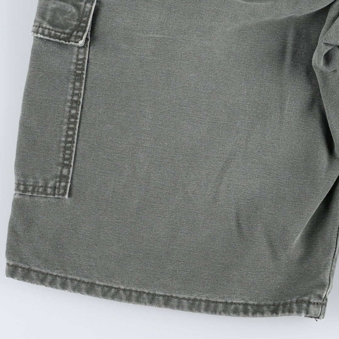Dickies Relaxed Fit Duck Cargo Shorts (Men's W35 equivalent) cotton gray type Vintage Second Hand