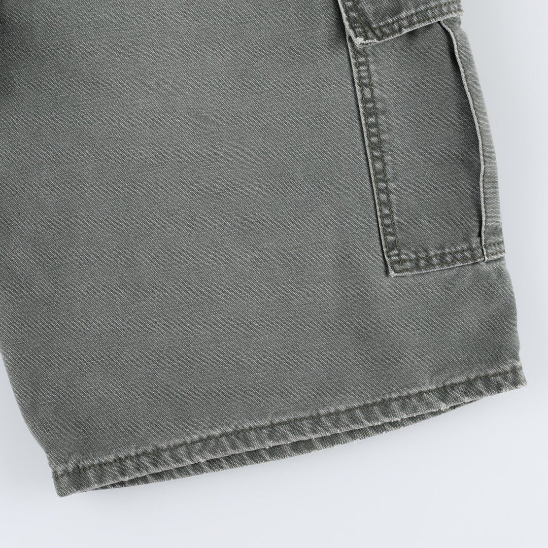 Dickies Relaxed Fit Duck Cargo Shorts (Men's W35 equivalent) cotton gray type Vintage Second Hand