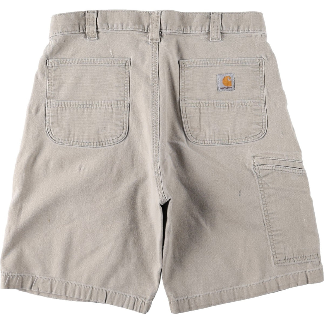 Carhartt Relaxed Fit Duck Work Shorts, Short Pants, Men's, W34 equivalent cotton Beige type Vintage Second Hand