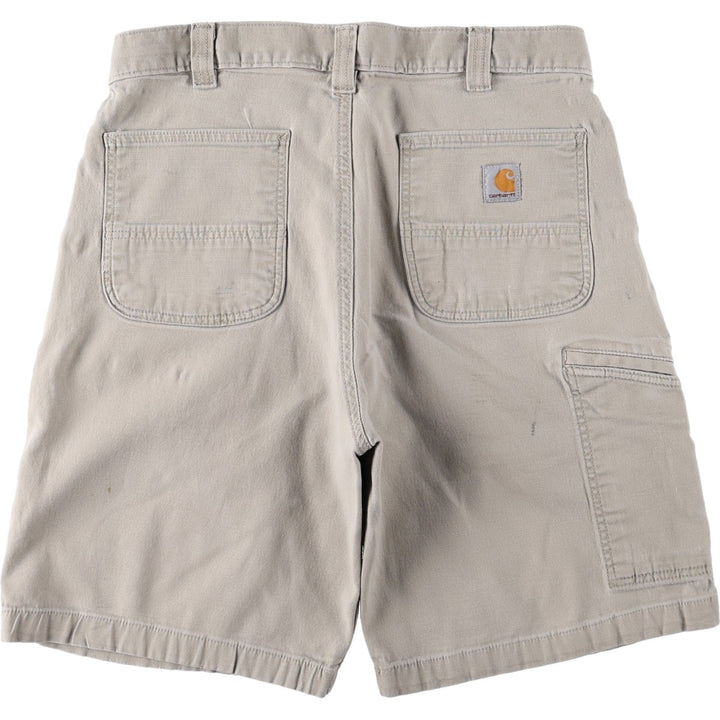 Carhartt Relaxed Fit Duck Work Shorts, Short Pants, Men's, W34 equivalent cotton Beige type Vintage Second Hand