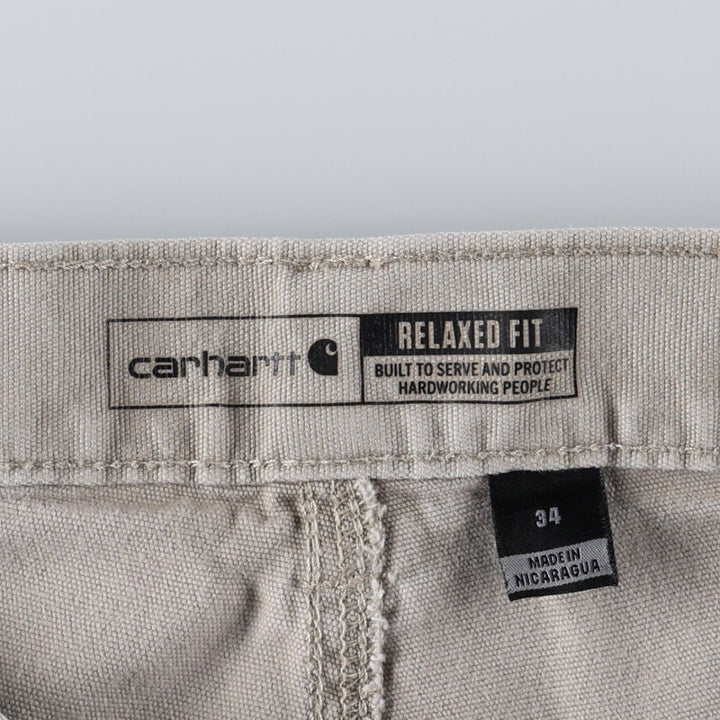 Carhartt Relaxed Fit Duck Work Shorts, Short Pants, Men's, W34 equivalent cotton Beige type Vintage Second Hand