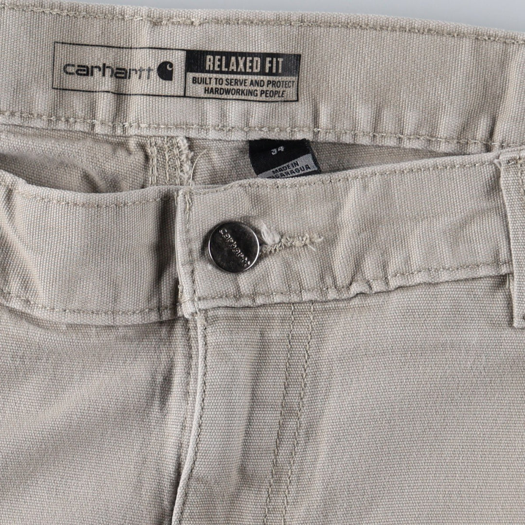 Carhartt Relaxed Fit Duck Work Shorts, Short Pants, Men's, W34 equivalent cotton Beige type Vintage Second Hand