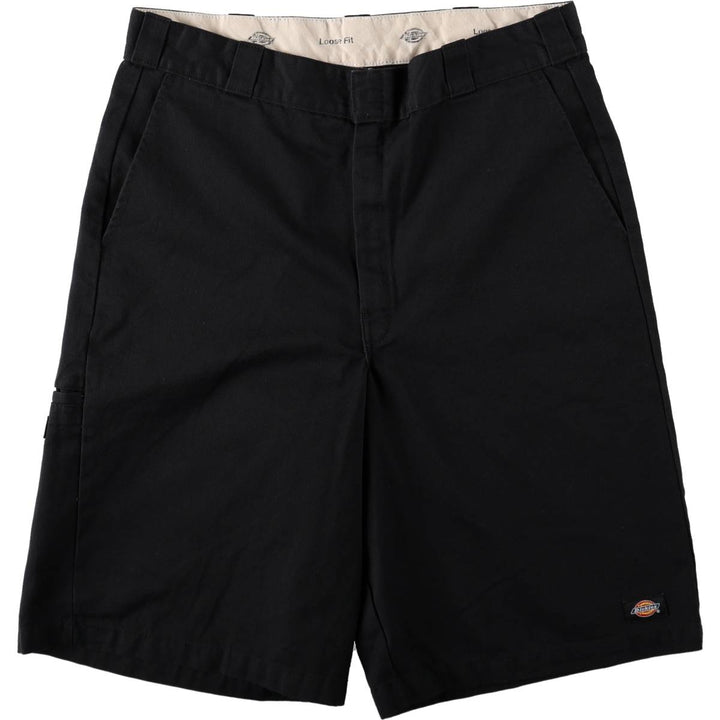 Dickies Loose Fit Work Shorts, Half Pants, Men's, W36 equivalent polyester navy blue type Vintage Second Hand