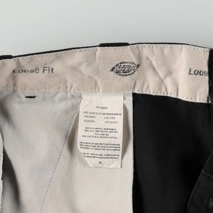 Dickies Loose Fit Work Shorts, Half Pants, Men's, W36 equivalent polyester navy blue type Vintage Second Hand