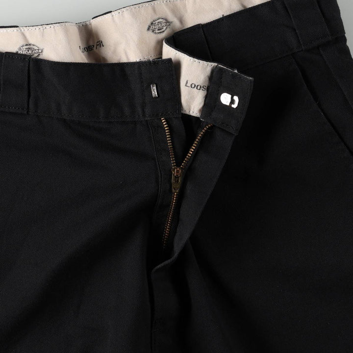 Dickies Loose Fit Work Shorts, Half Pants, Men's, W36 equivalent polyester navy blue type Vintage Second Hand