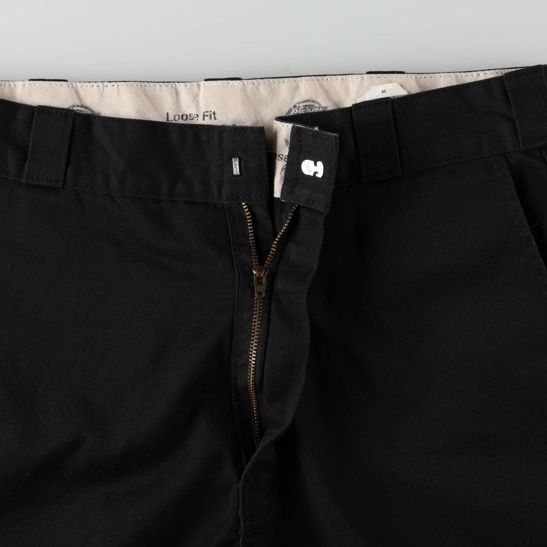 Dickies Loose Fit Work Shorts, Half Pants, Men's, W36 equivalent polyester navy blue type Vintage Second Hand