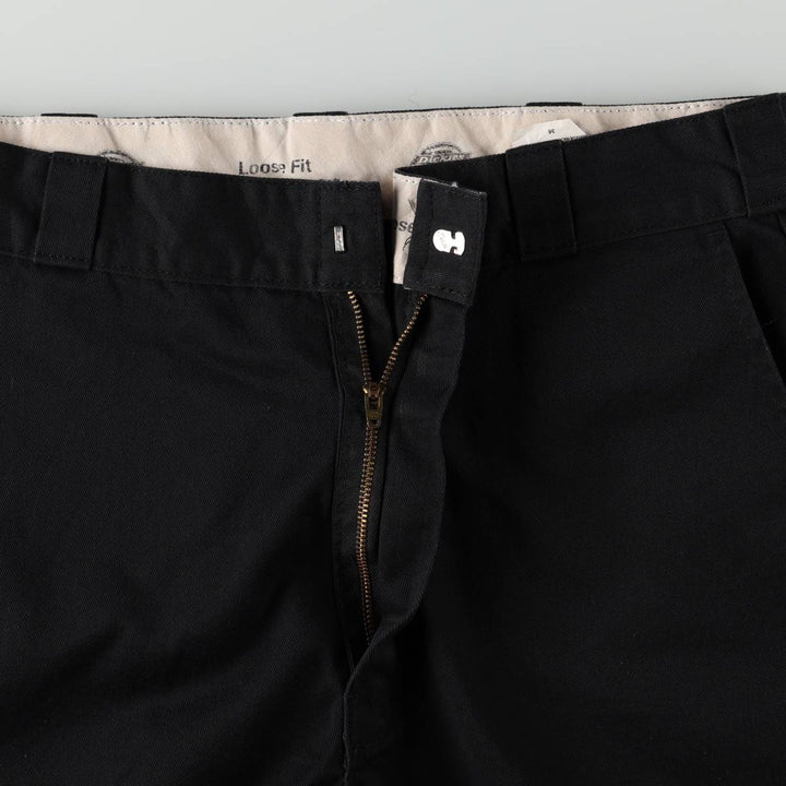 Dickies Loose Fit Work Shorts, Half Pants, Men's, W36 equivalent polyester navy blue type Vintage Second Hand