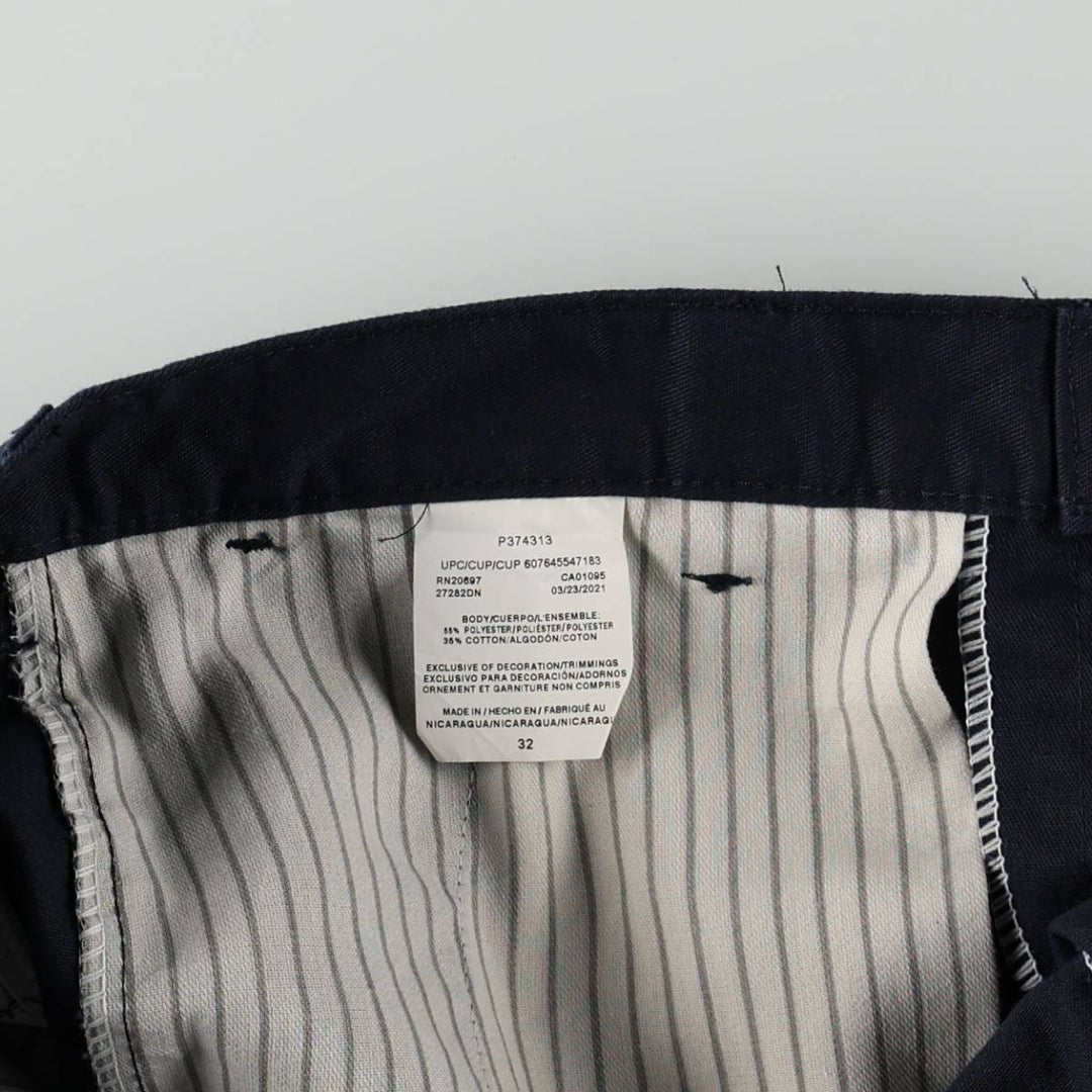 Dickies Work Shorts, Half Pants, Men's, W32 equivalent polyester navy blue type Vintage Second Hand