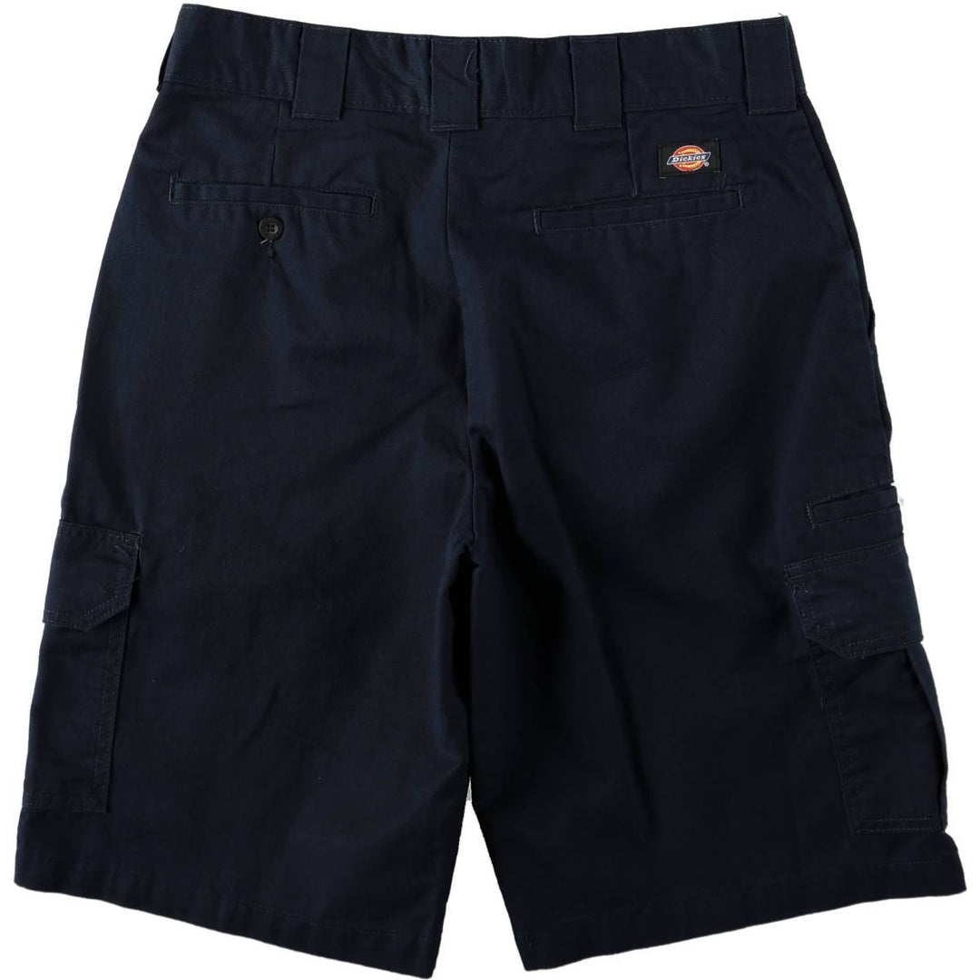 Dickies Regular Fit Cargo Shorts (Men's size W32 equivalent) polyester navy blue type Vintage Second Hand