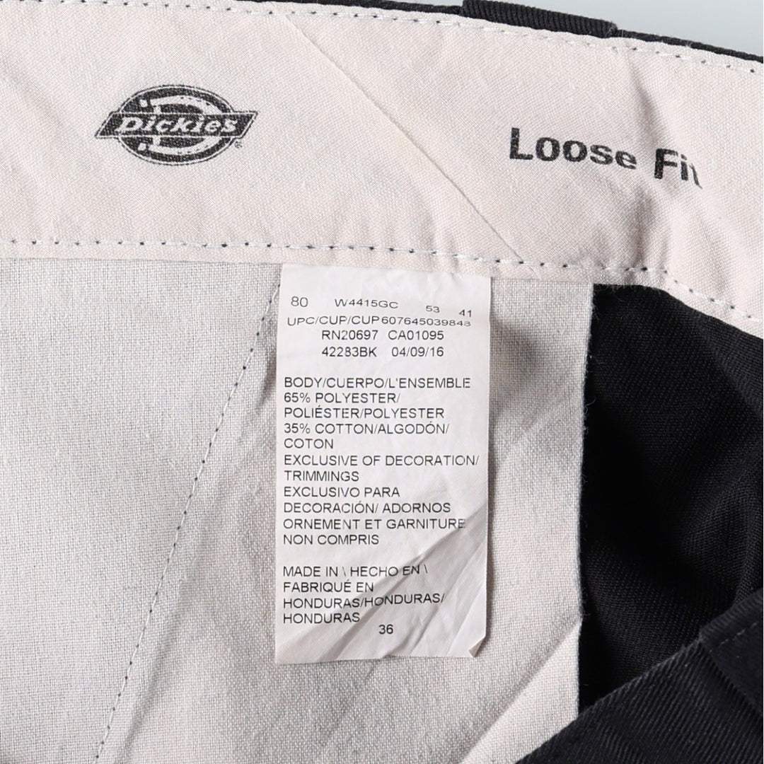Dickies Loose Fit Work Shorts, Half Pants, Men's, W36 equivalent polyester black type Vintage Second Hand