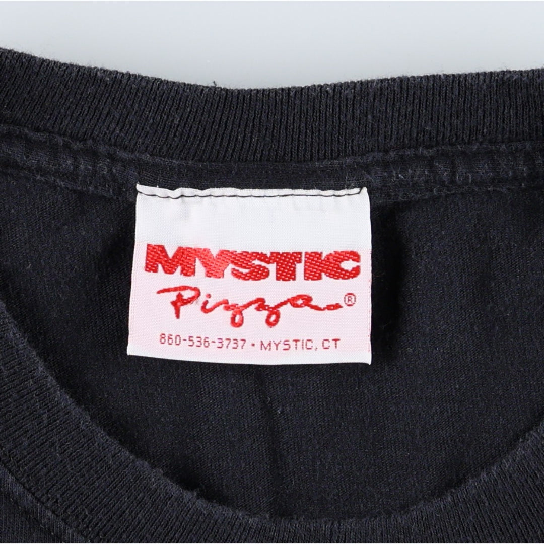 MYSTIC PIZZA Movie T-shirt (Men's XL equivalent) unclear black type Vintage Second Hand