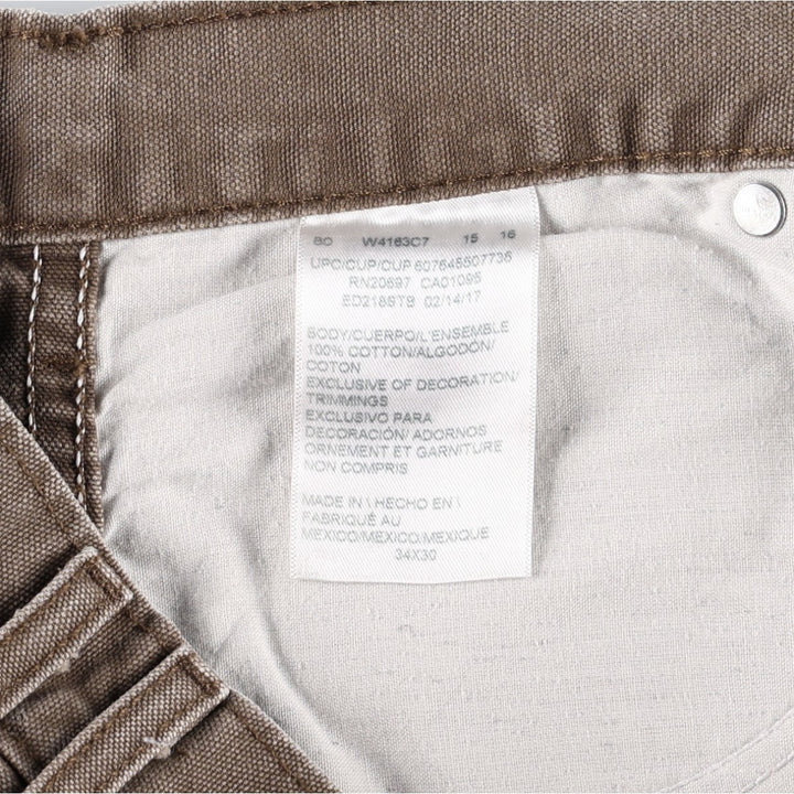 Dickies Duck Work Pants Men's W34 cotton brown type Vintage Second Hand